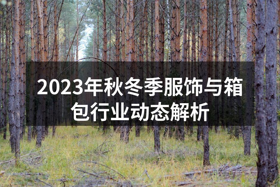 2023年秋冬季服饰与箱包行业动态解析